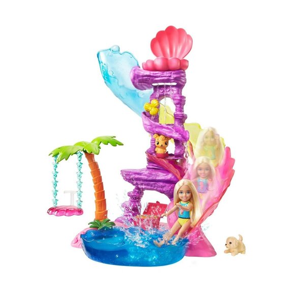 Barbie Dreamtopia Chelsea Mermaid Playset With Slide Swing & Accessories - Picture 3 of 13